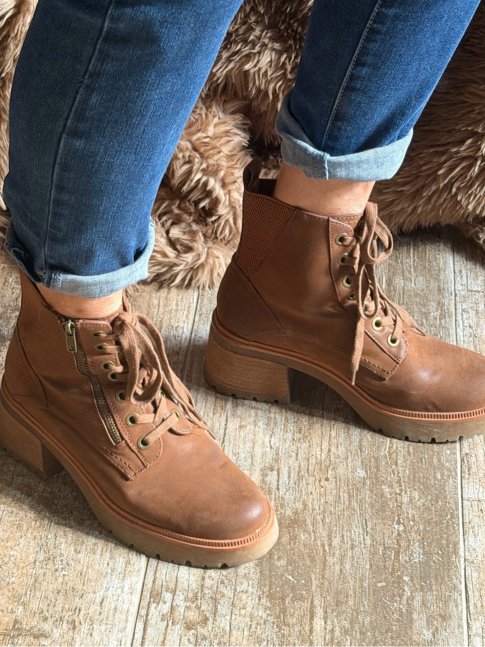 MIA Abbey lace-up combat boots Sz 9 - Picture 4 of 16